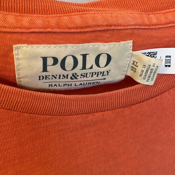 Ralph Lauren Polo Denim T-Shit in Orange Size XL and L - Picture 3 of 7